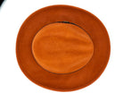 Orangebearstl Fedora Hat in red brick color top