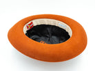 Orangebearstl Fedora Hat in red brick color inside