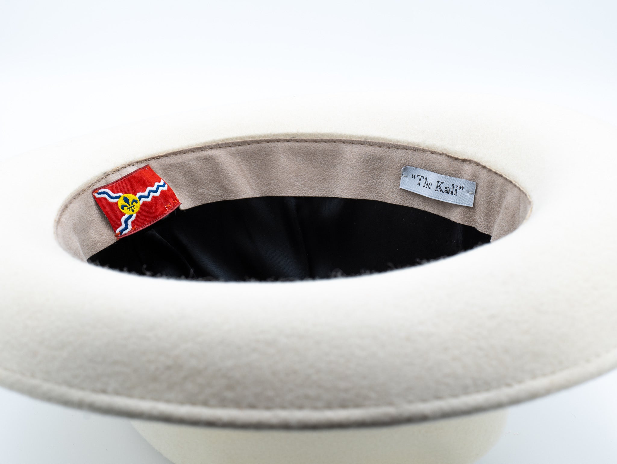 OrangebearSTL fedora Hat in white inside