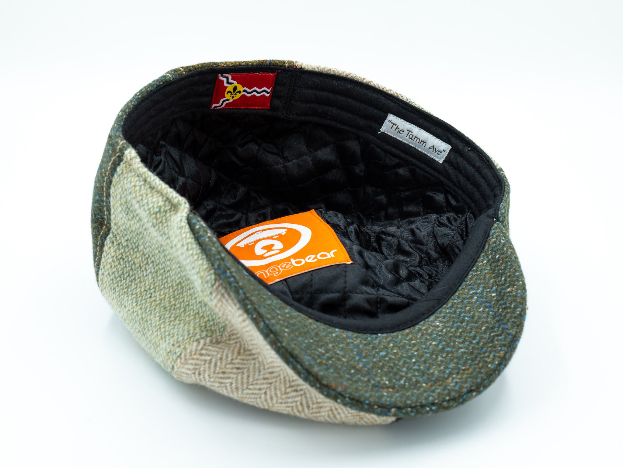 OrangebearSTL  Newsboy hat in IrishPlaid inside