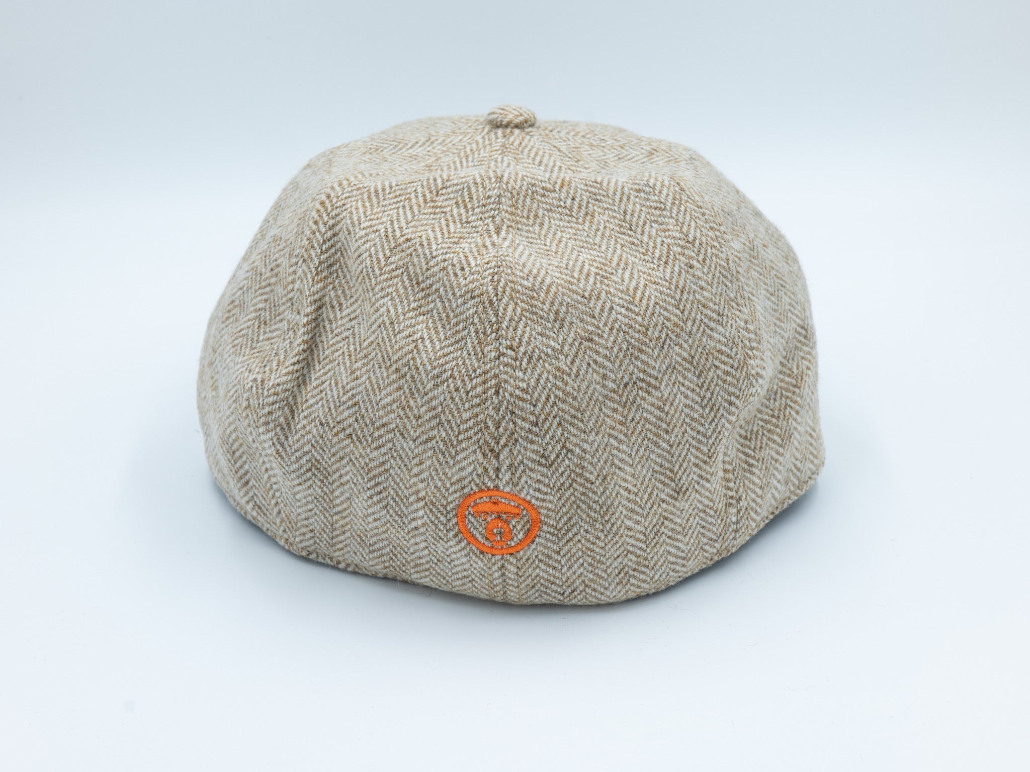 orangebearstl newsboy hat in oatmeal color back