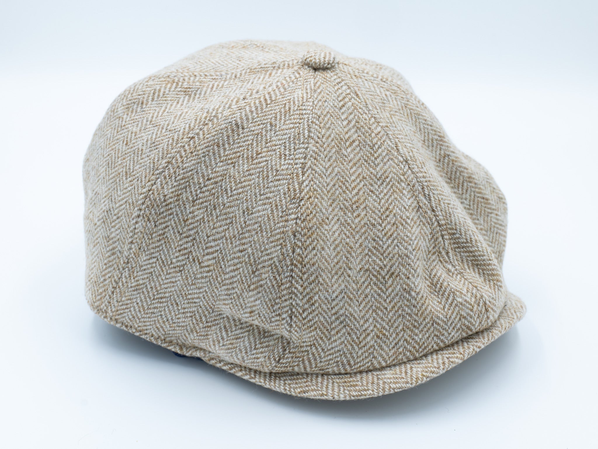 orangebearstl newsboy hat in oatmeal color front angle