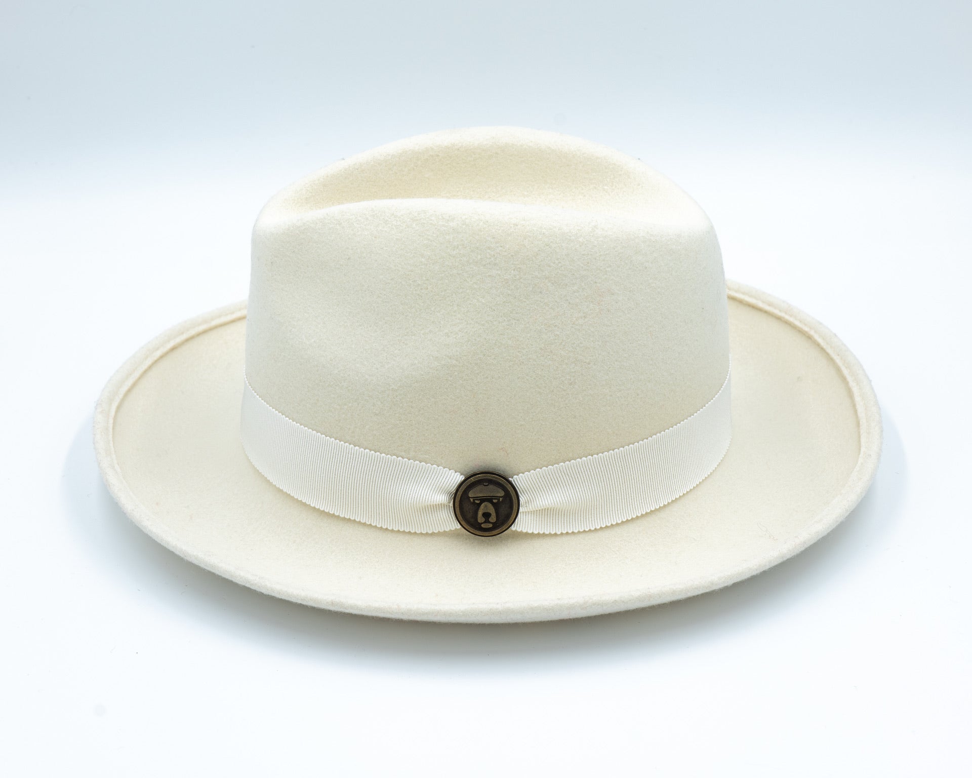 OrangebearSTL fedora Hat in white